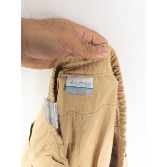 NWT Columbia Joggers Mens 2XL Beige Cargo Utility Omni Shade Drawstring Straight - Picture 7 of 8
